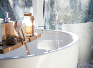 Destress over the holidays in our travel nurse housing with a relaxing bath